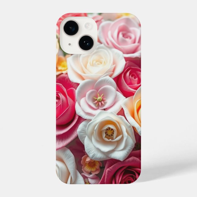 Funda Para iPhone Regalo perfecto de arte floral bohemio (Reverso )