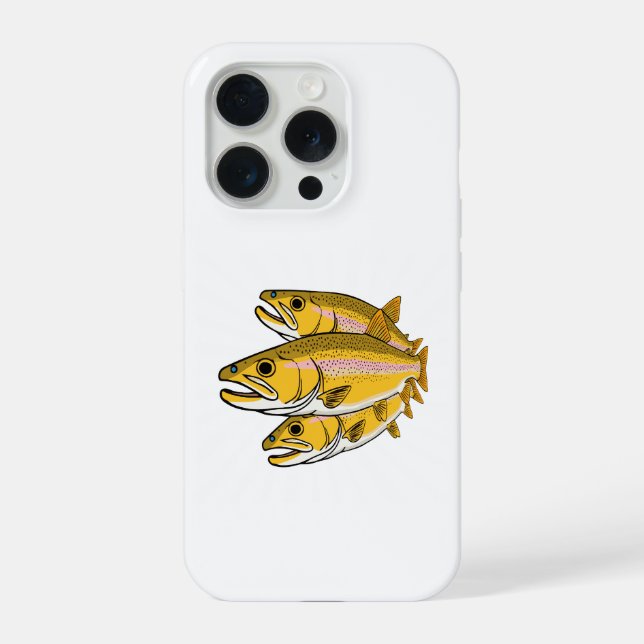 Funda Para iPhone Regalo Retro de Pesca de Trucha Relámpago (Reverso )