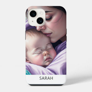 Funda Para iPhone 14 Regalo Sentimental Nombre Personalizado Madre y Be