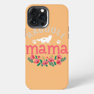 Funda Para iPhone 13 Pro Max Regalos de mamá Ragdoll para mujeres Mamá gato lin