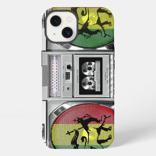 Funda Para iPhone reggae boombox (Reverso )