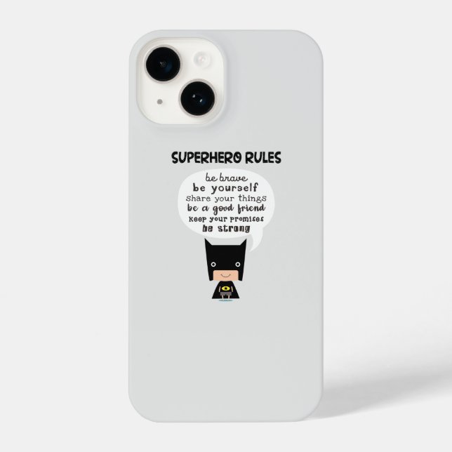 Funda Para iPhone Reglas de superhéroe (Reverso )