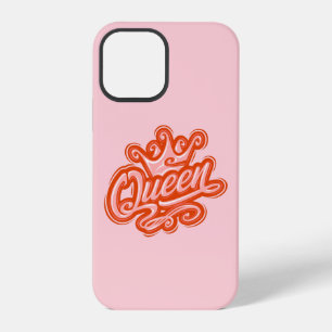 Funda Para iPhone 12 Pro Reina Con Corona, Diseño De Tipografía