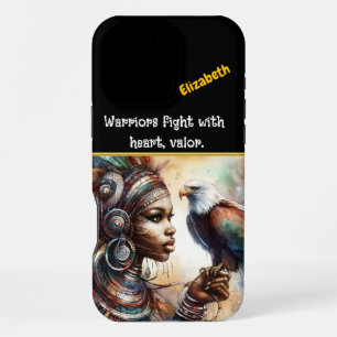 Funda Para iPhone 16 Pro Max Reina de la fuerza del guerrero vestido de águila