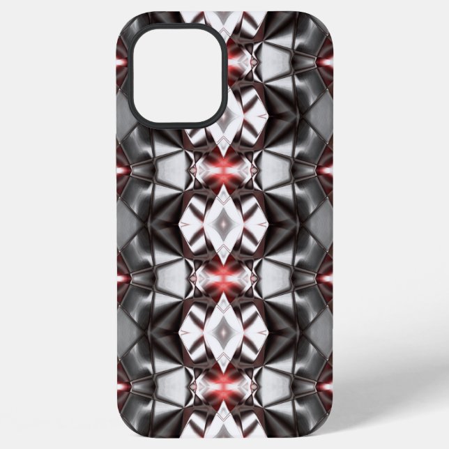 Funda Para iPhone Relación entre negro y 'ruby', formas virtuales (Reverso )