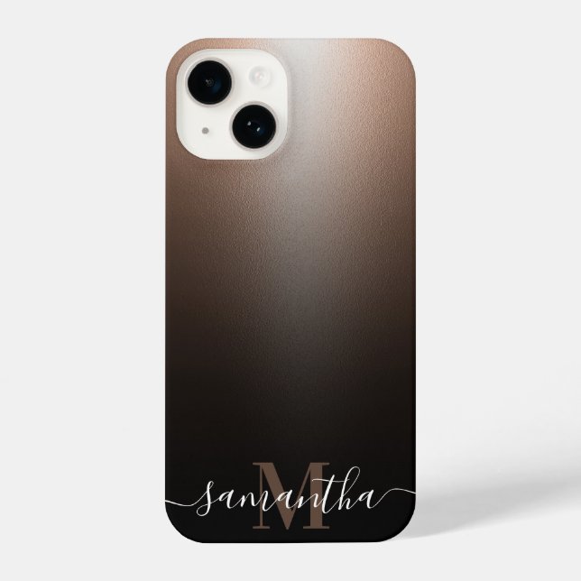 Funda Para iPhone Relieve metalizado de oro rosa         (Reverso )