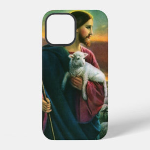 Funda Para iPhone 12 Religión Vintage, Cristo Buen Pastor con Rebaño