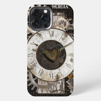 Funda Para iPhone 13 Pro Max Reloj de vapor y engranajes