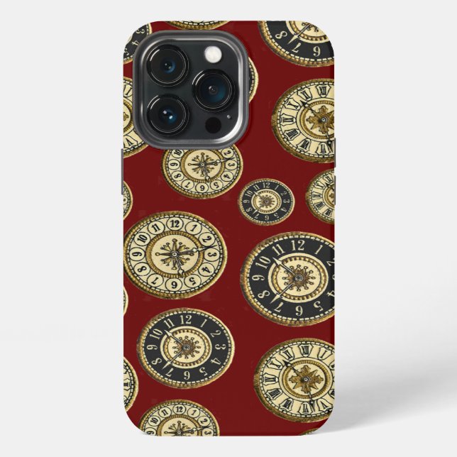 Funda Para iPhone Relojes Antiguos (Reverso )