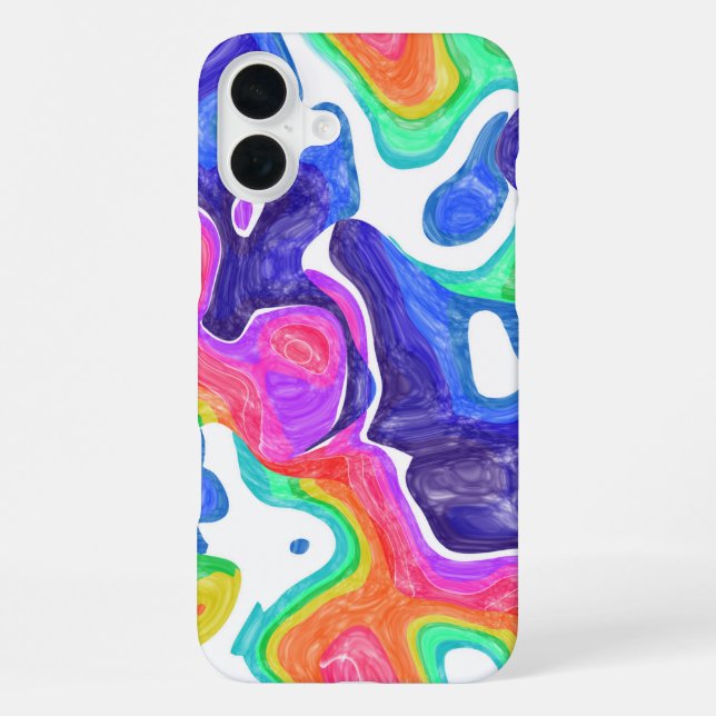Funda Para iPhone remolino de arcoíris (Reverso )