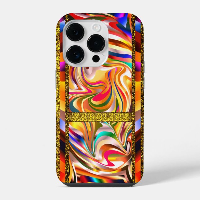Funda Para iPhone Remolino de Color (Reverso )