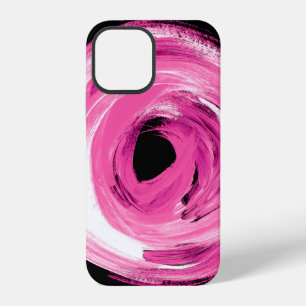 Funda Para iPhone 12 Remolino rosa abstracto acuarela