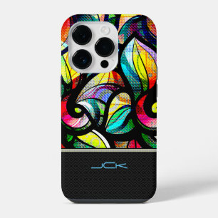 Funda Para iPhone 14 Pro Remolinos abstractos coloridos con aspecto de vidr