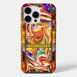 Funda Para iPhone 14 Pro Max Remolinos de Color de Moda
