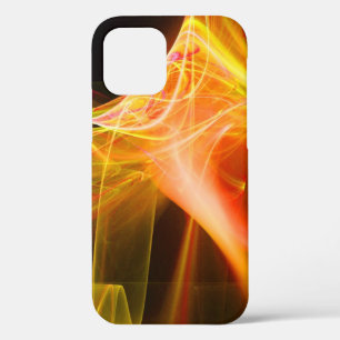 FUNDA PARA iPhone 12 REMOLINOS FRACTALES EN ROJO NARANJA AMARILLO