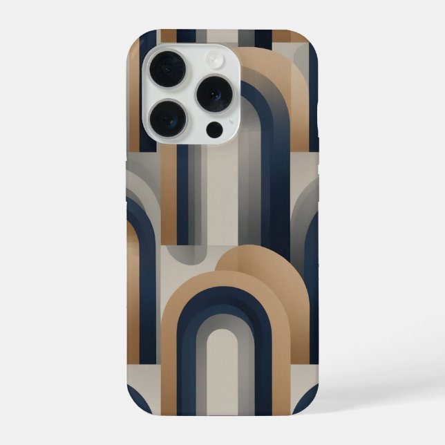 Funda Para iPhone Renacimiento geométrico moderno del arco Arte Deco (Reverso )