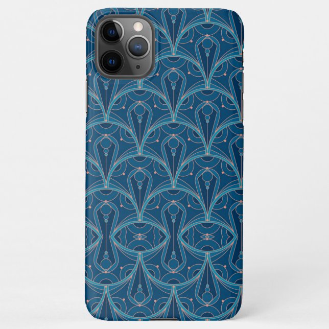 Funda Para iPhone Repeating geometric Art Deco pattern (Reverso)