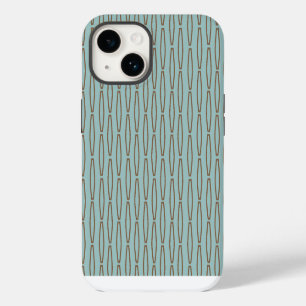 Funda Para iPhone 14 Repetición geométrica de azul pálido