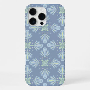 Funda Para iPhone 16 Pro Max Repetir abstracto floral azul pastel