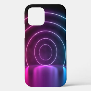 Funda Para iPhone 12 representación 3d de líneas brillantes de portal c