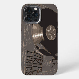 Funda Para iPhone 13 Pro Max Reproductor de discos Sepia BEATS LYRICS SKILLS