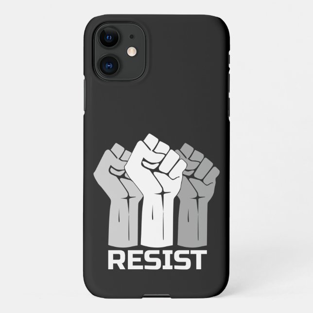 Funda Para iPhone Resistir con puño - en blanco 0003 (Reverso)