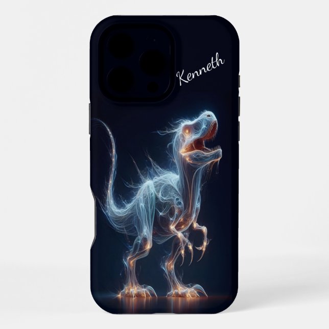 Funda Para iPhone Resplandor Etéreo de T-Rex (Reverso )