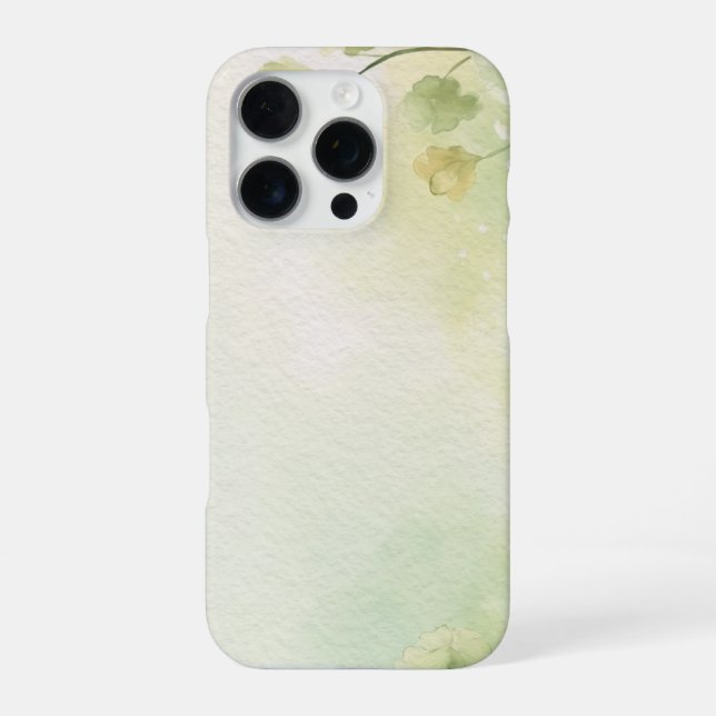 Funda Para iPhone Resumen Alquimila Verde Floral suave (Reverso)