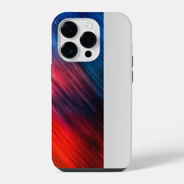 Funda Para iPhone Resumen azul rojo (Reverso )