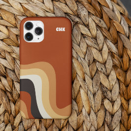 Funda Para iPhone 14 Resumen bohemio vintage Monograma Art Groovy de lo