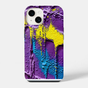Funda Para iPhone 14 Resumen de explosión amarilla negra púrpura