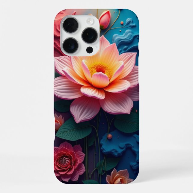 Funda Para iPhone Resumen de Flor (Reverso )