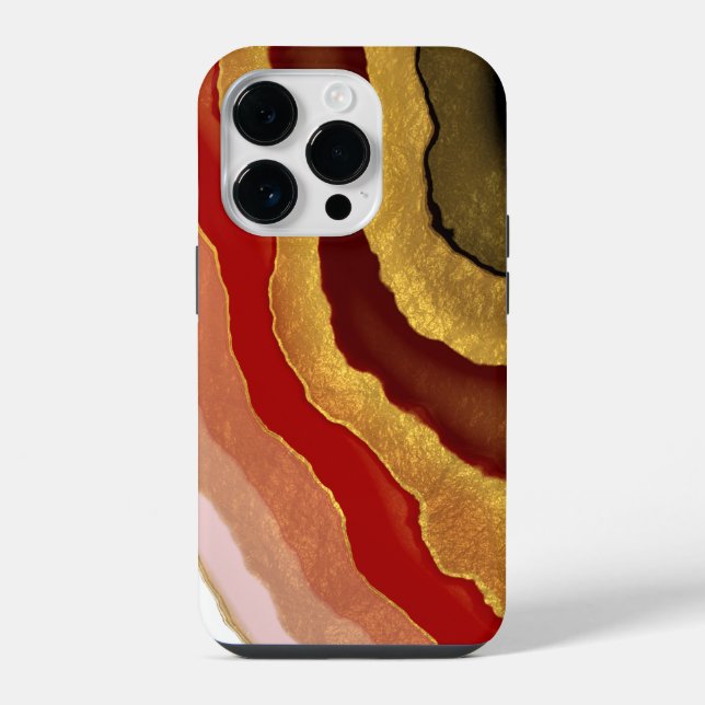 Funda Para iPhone Resumen de Gilded Agate (Reverso )