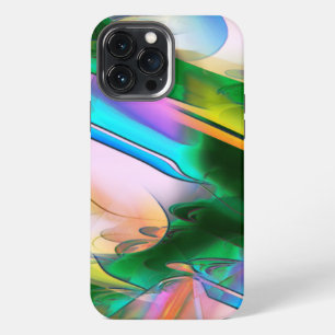 Funda Para iPhone 13 Pro Max Resumen de hojas coloridas con estilo psicodélico