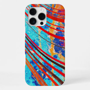 Funda Para iPhone 16 Pro Max Resumen de las franjas redondeadas rústicas multic