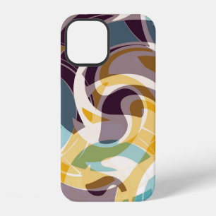 Funda Para iPhone 12 Resumen de objetos geométricos efecto grunge de gr