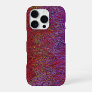 Funda Para iPhone 16 Pro Resumen de "tormenta neural" púrpura roja