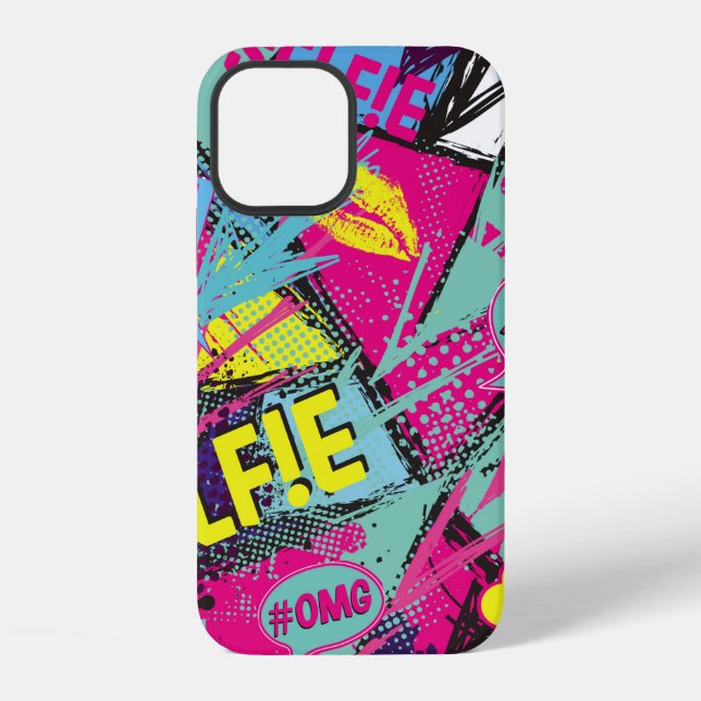 Funda Para iPhone Resumen de un patrón sin fisuras con comicspeech d (Reverso )