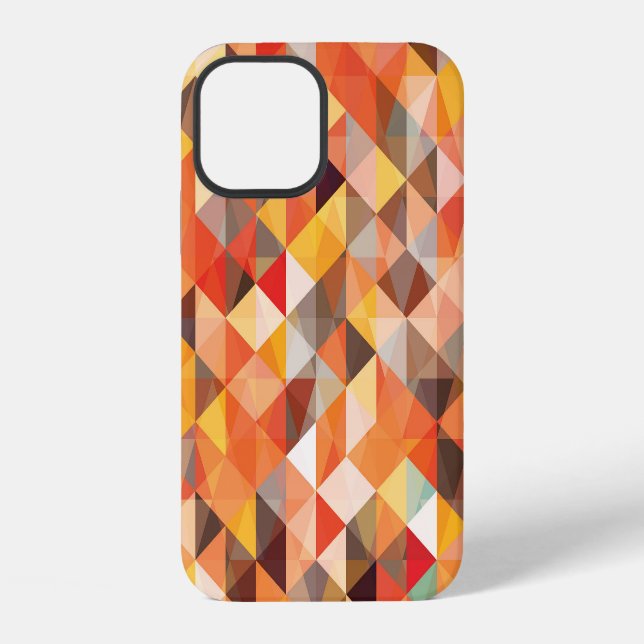 Funda Para iPhone Resumen del patrón de triángulo geométrico sin sol (Reverso )