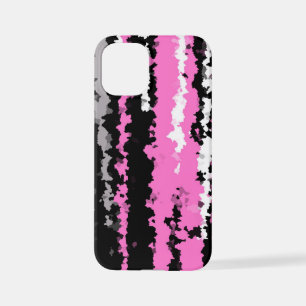 Funda Para iPhone 12 Mini resumen en blanco y negro rosa