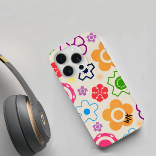 Funda Para iPhone 14 Resumen Estuche para iPhone monograma de energía d