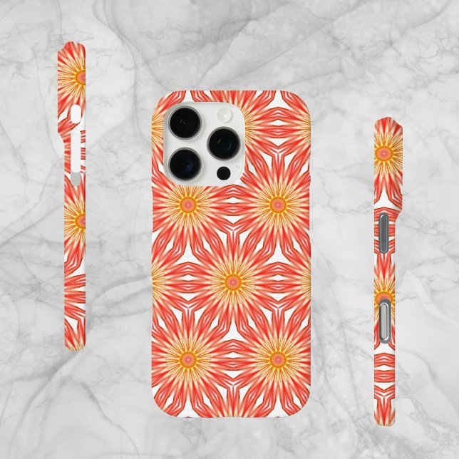 Funda Para iPhone Resumen, flor moderna, Funda-mate (Abstract Orange and Yellow Flower Pattern, Case-Mate iPhone Case.)