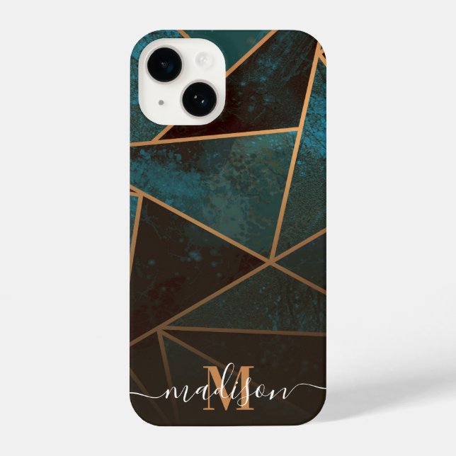Funda Para iPhone Resumen geométrico de mármol (Reverso )