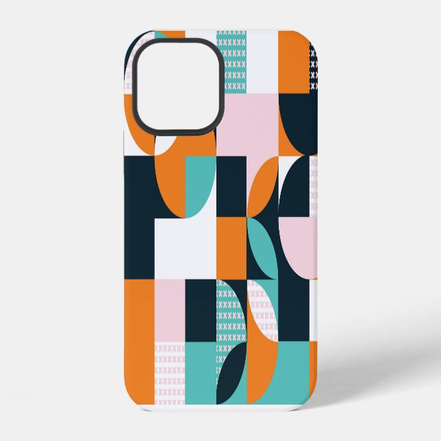 Funda Para iPhone Resumen Geométrico: Efecto 3D colorido. (Reverso )