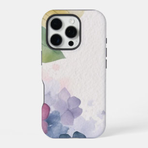Funda Para iPhone 16 Pro Resumen Hidrangea floral Fondo acuático