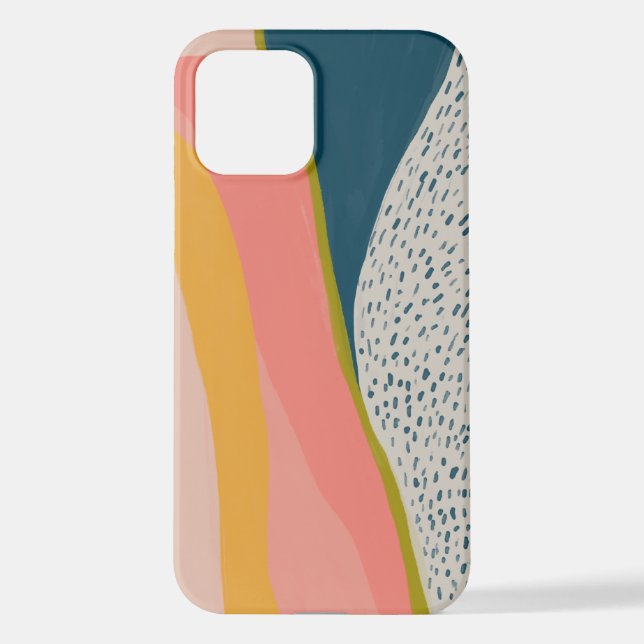 Funda Para iPhone Resumen moderno de arte colorido (Reverso )