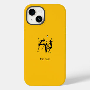 Funda Para iPhone 14 Resumen Naranja de danza de luna