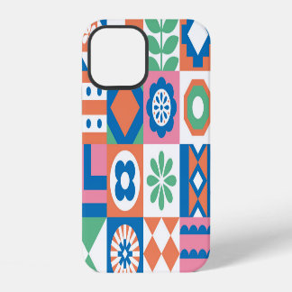 Funda Para iPhone 12 Resumen Patrón folclórico escandinavo floral