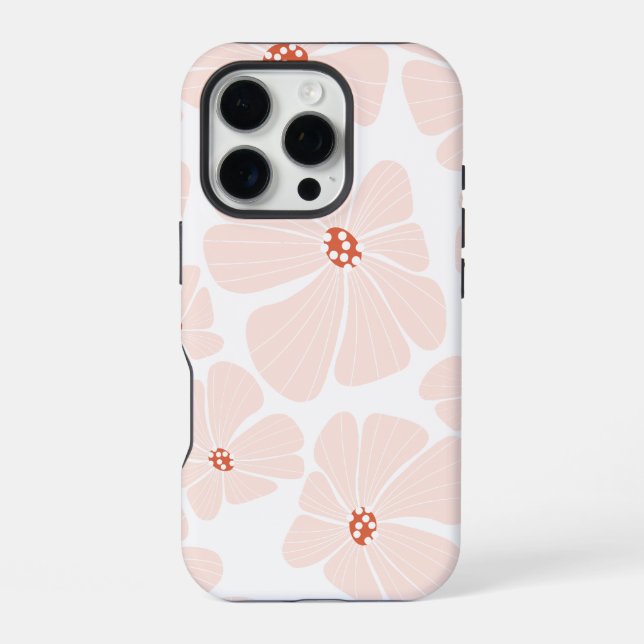 Funda Para iPhone Resumen Patrón retro sin soldadura floral (Reverso )