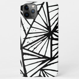 Funda Para iPhone 11Pro Max Resumen Triángulos Lino Imprimir estuche para telé